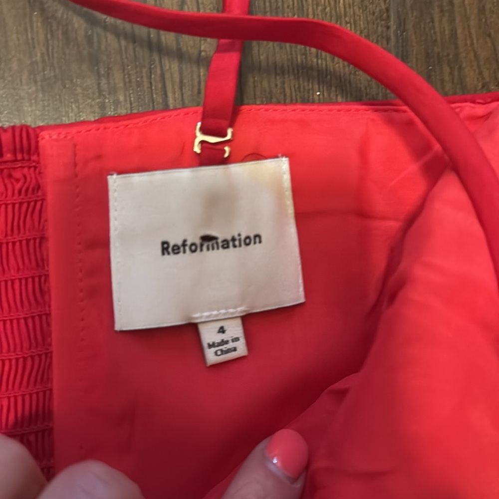 NWOT Reformation Red Midi Dress - Picture 8 of 14